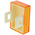 Orange Rectangular Push Button Lens for use with Push Button Switch