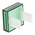 EAO Green Square Push Button Lens for Use with 31 Series