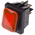 Molveno Illuminated DPST, On-None-Off Rocker Switch Panel Mount