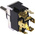 TE Connectivity Toggle Switch, Panel Mount, (On)-Off-(On), DPDT, Tab Terminal