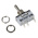 APEM Toggle Switch, Panel Mount, (On)-Off-(On), SPST, Tab Terminal