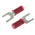 130516 | TE Connectivity, PIDG Insulated Crimp Spade Connector, 0.26mm² to 1.65mm², 22AWG to 16AWG, M4 Stud Size Nylon, Red