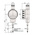 Mitutoyo 543-725BMetric Plunger Digital Indicator, 25.4 mm Measurement Range, 0.01 mm Resolution , 0.02 mm Accuracy