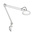 Luxo LFM LED Magnifying Lamp with Table Clamp Mount, 3dioptre, 127mm Lens Dia., 127mm Lens
