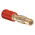 Staubli Red, Male to Female Test Connector Adapter With Brass contacts and Gold Plated - Socket Size: 2mm