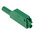 Staubli Green Male Banana Plug, 4 mm Connector, Solder Termination, 32A, 1000V, Gold Plating