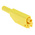 Staubli Yellow Male Banana Plug, 4 mm Connector, Solder Termination, 32A, 1000V, Gold Plating