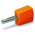 Wago Orange Male Banana Plug, 4 mm Connector, Cage Clamp Termination, 20A, 42V, Nickel Plating