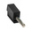 Wago Black Male Banana Plug, 4 mm Connector, Cage Clamp Termination, 20A, 42V, Nickel Plating