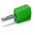 Wago Green Male Banana Plug, 4 mm Connector, Cage Clamp Termination, 20A, 42V, Nickel Plating