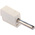 Wago White Male Banana Plug, 4 mm Connector, Cage Clamp Termination, 20A, 42V, Nickel Plating