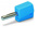 Wago Blue Male Banana Plug, 4 mm Connector, Cage Clamp Termination, 20A, 42V, Nickel Plating
