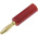 RS PRO Red Male Banana Plug, 4 mm Connector, 24A, 30V, Gold Plating