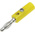 RS PRO Yellow Male Banana Plug, 4 mm Connector, 32A, 30V, Nickel Plating