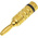 RS PRO Black Male Banana Plug, 4 mm Connector, 32A, 30V, Gold Plating
