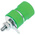 RS PRO Green Female Banana Socket, 4 mm Connector, Solder Termination, 24A, 30V, Nickel Plating