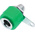 RS PRO Green Female Banana Socket, 4 mm Connector, Solder Termination, 19A, 30V, Nickel Plating