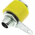 RS PRO Yellow Female Banana Socket, 4 mm Connector, Solder Termination, 19A, 30V, Nickel Plating
