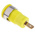 Staubli Yellow Female Banana Socket, 4 mm Connector, Tab Termination, 24A, 1000V, Gold Plating