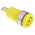 Staubli Yellow Female Banana Socket, 4 mm Connector, Tab Termination, 24A, 1000V, Gold Plating