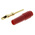 Staubli Red Male Test Plug, 1mm Connector, Solder Termination, 6A, 30 V, 60V dc, Gold Plating