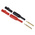 Staubli Black, Red Male Banana Plug, Gold Plating