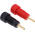 Staubli Black, Red Male Banana Plug, Gold Plating