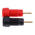 Staubli Black, Red Male Banana Plug, Gold Plating