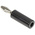 Mueller Electric Black Male Banana Plug, 4 mm Connector, 15A, Nickel Plating