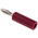 Mueller Electric Red Male Banana Plug, 4 mm Connector, 15A, Nickel Plating