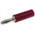 Mueller Electric Red Male Banana Plug, 4 mm Connector, 15A, Nickel Plating