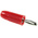 Mueller Electric Red Male Banana Plug, 4 mm Connector, 15A, Nickel Plating