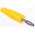 binder Yellow Male Banana Plug, 4 mm Connector, 16A, 50V, Nickel Plating