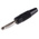 Hirschmann Test & Measurement Black Male Banana Plug - Solder, 30 V ac, 60 V dc