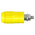 Staubli Yellow Female Banana Socket, 4 mm Connector, Bolt Termination, 20A, 1000V, Nickel Plating