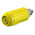 Staubli Yellow Female Banana Socket, 4 mm Connector, Bolt Termination, 20A, 1000V, Nickel Plating