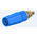Staubli Blue Female Banana Socket, 4 mm Connector, Bolt Termination, 32A, 600V, Gold Plating