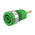 Staubli Green Female Banana Socket, 4 mm Connector, 24A, 1000V, Gold Plating