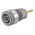 Staubli Grey Female Banana Socket, 4 mm Connector, 24A, 1000V, Gold Plating