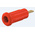 Staubli Red Female Banana Socket, 2mm Connector, Press Fit Termination, 10A, 600V, Gold Plating