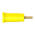 Staubli Yellow Female Banana Socket, 2mm Connector, Press Fit Termination, 10A, 600V, Gold Plating