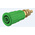 Staubli Green Female Banana Socket, 4 mm Connector, Press Fit Termination, 24A, 1000V, Gold Plating