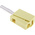 Wago Yellow Male Banana Plug, 4 mm Connector, Cage Clamp Termination, 20A, 42V, Nickel Plating