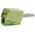 Wago Green/Yellow Male Banana Plug, 4 mm Connector, Cage Clamp Termination, 20A, 42V, Nickel Plating