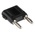 Fluke Black Male Banana Plug, Screw Termination, 15A, 5000V, Nickel Plating