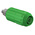 Staubli Green Female Banana Socket, 4 mm Connector, Bolt Termination, 20A, 1000V, Nickel Plating