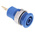 Staubli Blue Female Banana Socket, 4 mm Connector, Tab Termination, 32A, 1000V, Gold Plating