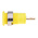Staubli Yellow Female Banana Socket, 4 mm Connector, Tab Termination, 32A, 1000V, Gold Plating