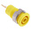 Staubli Yellow Female Banana Socket, 4 mm Connector, Tab Termination, 32A, 1000V, Gold Plating