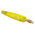 Staubli Yellow Male Banana Plug, 4 mm Connector, Screw Termination, 32A, 30 V, 60V dc, Nickel Plating